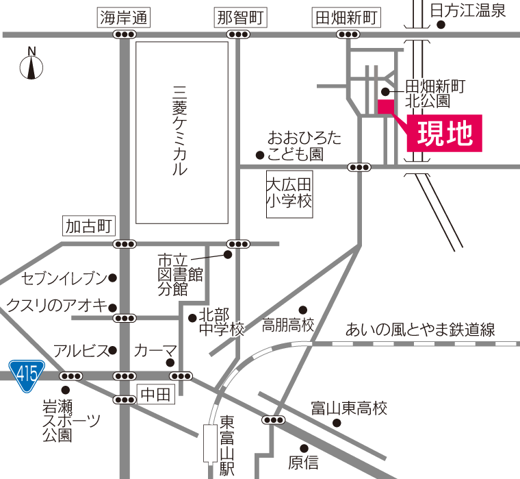 富山市田畑新町 地図